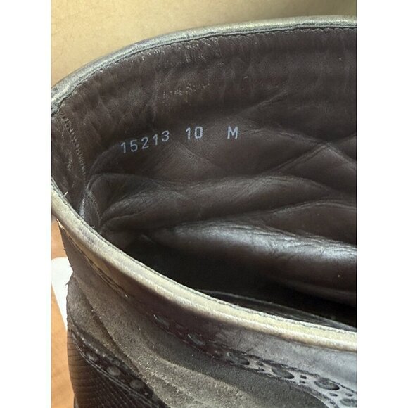 Magnanni Enzo Leather Suede Brown Grey Wingtip Men\'s Chukka Boots Sz 10 M 15213 main image 4
